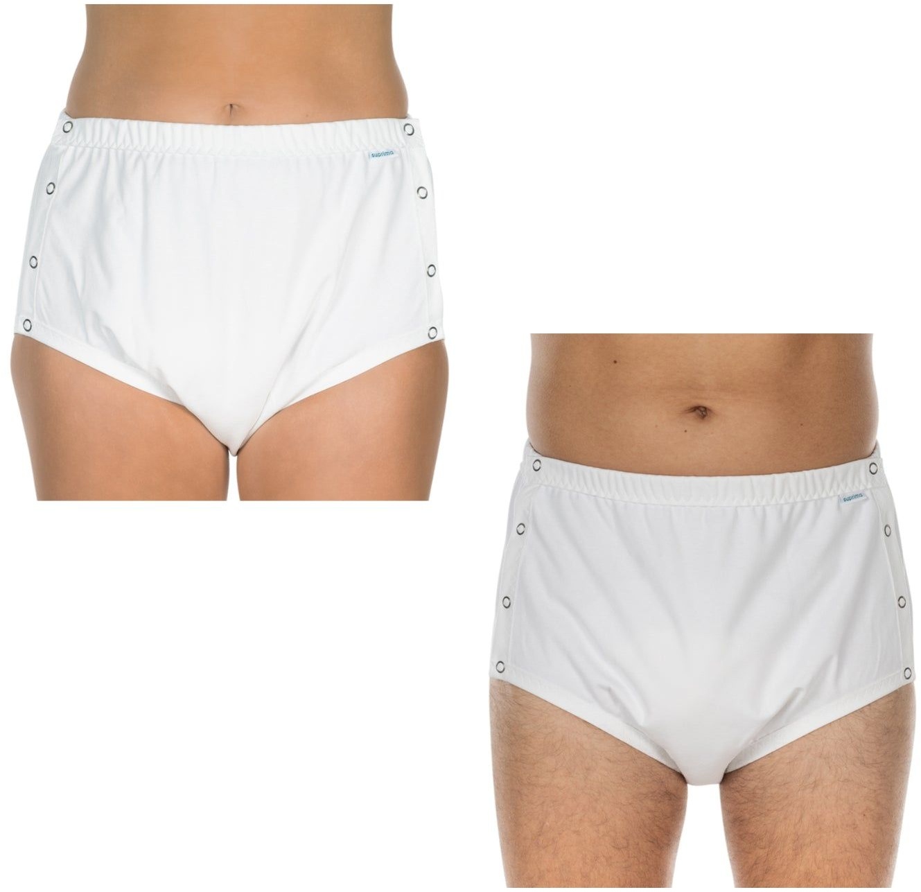 suprima Inkontinenz Baumwoll/PU-Slip mit Druckknöpfen, Unisex 1 St