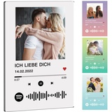 iDIY Spotify glas personalisiert mit Foto LED - 11 Farbe Song cover glas Bild mit Foto aus Acryl Fotogeschenke für Frauen Männer zum Jahrestag, Geburtstag, Valentinstag