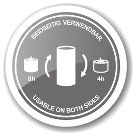 Edzard 4er Set Dauerkerze Cornelius (Höhe 6 cm, Durchmesser 6 cm), weiß, hitzebeständig 90 Grad - Teelichthalter, Teelichtkerze