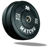 Matchu Sports Olympic Bumper Plates Hantelscheiben 2er Set 25 kg schwarz