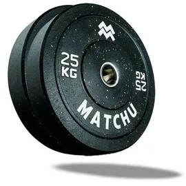 Matchu Sports Olympic Bumper Plates Hantelscheiben 2er Set 25 kg schwarz