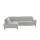 Sofa.de Eckcouch Mikrofaser 3-Sitzer Grau