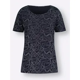 Classic Basics Sieh an! Druck-Shirt in marine-bedruckt | Gr.: 46