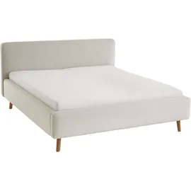 Meise Möbel meise.möbel Polsterbett Mattis 180 x 200 cm Stoff Weiß Ivory