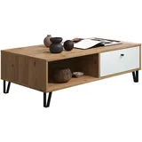 trendteam Touch mit Schubkasten Eiche Artisan weiß 110 x 37 x 60 cm