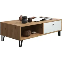 trendteam Touch mit Schubkasten Eiche Artisan weiß 110 x 37 x 60 cm