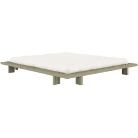 Karup Futonbett KARUP DESIGN "Bettgestell JAPAN BED Futonbett aus FSC-zertifiziertem Massivholz", sage grün, B:208cm H:20cm L:228cm, Betten, Futonbett, zeitlos, bequem & in mehreren Farben und Größen erhältlich