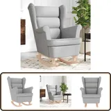 Schaukelsessel Wolkengrau 74x90x102 cm Stoff - Vidaxl