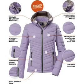 G.I.G.A. DX Damen Steppjacke mit abzippbarer Kapuze GS 91 WMN QLTD JCKT, lavendel,