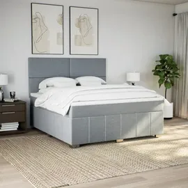 vidaXL Boxspringbett 180 x 200 cm Hellgrau
