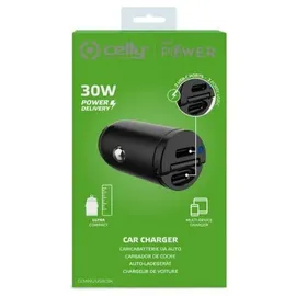 CELLY CCMINI2USBCBK KFZ-Ladekabel für Handys