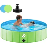 Famanu Aufblasbares Hundepool - 1,4 m, tragbar und rutschfest - blau