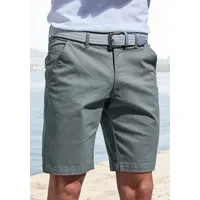 John Devin Chinoshorts »regular-fit«, Shorts aus elastischer Baumwoll-Qualität, grün