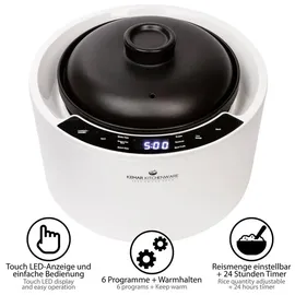 KeMar Kitchenware Reiskocher weiß 2,5 l