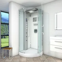 SeniorBad AcquaVapore D37-20R1-EC Dusche Duschtempel Komplett Duschkabine -Th. 100x100 MIT 2K Scheiben Versiegelung