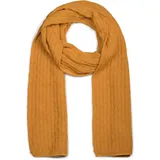 Stylebreaker Strick Schal mit Flecht Muster, Uni Winter Strickschal 01018161, Farbe:Curry | Gr.: onesize