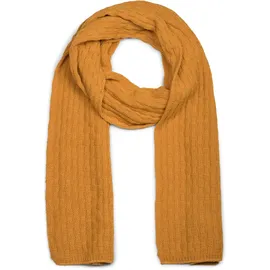 Stylebreaker Strick Schal mit Flecht Muster, Uni Winter Strickschal 01018161, Farbe:Curry | Gr.: onesize