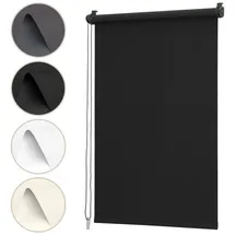 Sekey Seitenzugrollo 60 x 130 cm / Fenstergröße (Velux) schwarz