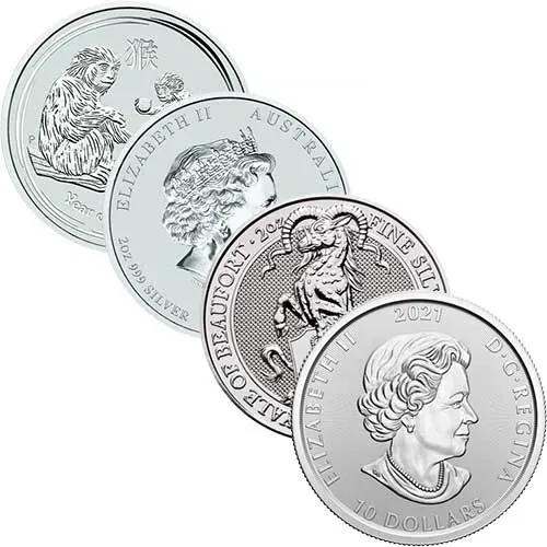 2 Unzen Silbermünze diverse (differenzbesteuert)