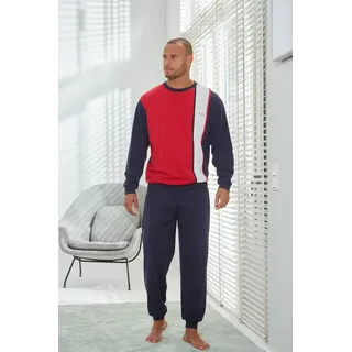 H.I.S. H.I.S Pyjama »Schlafanzug für Herren« 1 Stück, 2 Stk. tlg., Schlafanzug mit breitem Streifen H.I.S türkis-marien-weiß