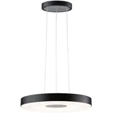 Paulmann Pane Pendelleuchte Smart Home Zigbee Puric LED rund, Schwarz, Grau