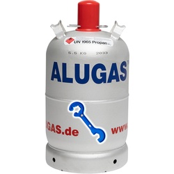 11 kg Propangas Camping Alugas-Flasche leer  inkl. Gasflaschen-/Gasregler-Schlüs...