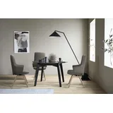 Polsterstuhl STRESSLESS "Laurel", grau (metal grau paloma, eiche gekalkt), B:58cm H:105cm T:60cm, Leder PALOMA: PALOMA ist ein durchgefärbtes Semianilin-Möbelleder mit natürlicher Narbung., Stühle, Polsterstuhl, High Back mit Armlehne, Größe L, mit schräggestellten Beinen in Eiche