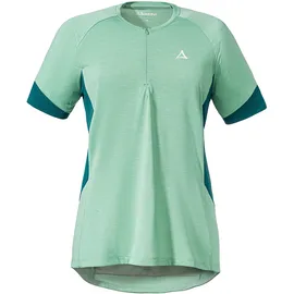 Schöffel Shirt Auvergne L, geruchshemmendes Radtrikot, schnell trocknendes Funktionsshirt mit Taschen, matcha mint, 38