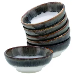 Schale CREATABLE "Cascade, Sojaschale, Ø 8 cm, 6-tlg", grau, Ø:8cm, Steinzeug, Schüsseln, Rekativglasur, Healthy Food