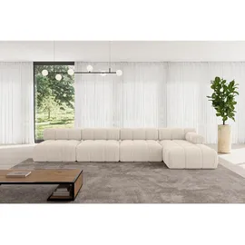 altdecor Ecksofa modulares Sofa Razon-L3 - 380x160x70 cm Beige Cord