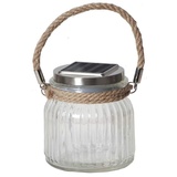 Best Season LED Solar-Leuchte Jam Jar, Glas, warmweiß, 11x11,5cm