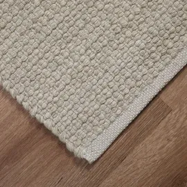 Steffensmeier Handweb Teppich Amsterdam | Wolle, Beige, handgewebt, Größe: 250x350 cm Wohnzimmer und Schlafzimmer