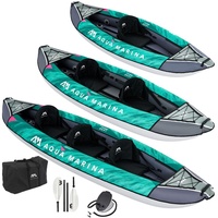Aqua Marina Kajak aufblasbar im Set für 2 – 3 Personen Laxo-380 2022 12‘6“ Paddelboot Kanu mit Paddel, Pumpe, Rucksack 380 x 90 cm