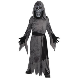 Amscan Vampir-Kostüm Gruseliger Geist Kinderkostüm ‚Ghostly Ghoul‘ grau 8-10 Jahre