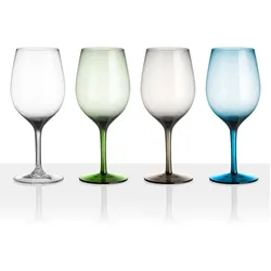 BRUNNER Camping Glas 4er Set Weiß Wein Gläser ONDA JAZZ Trinkglas Bruchfest 60cl