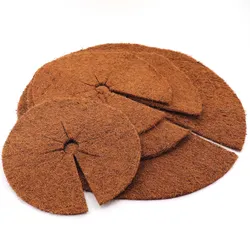 4 Kokos Mulchscheiben 37cm Kokofasermatte Kokosfaser Pflanzenschutzmatte Kokos
