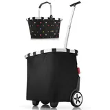 reisenthel Set carrycruiser + carrybag Einkaufstrolley Einkaufskorb black OE7003 + dots BK7009