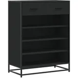 vidaXL Schuhschrank 75 x 97,5 x 38 cm schwarz / schwarz