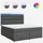 vidaXL Boxspringbett 180 x 200 cm Dunkelgrau