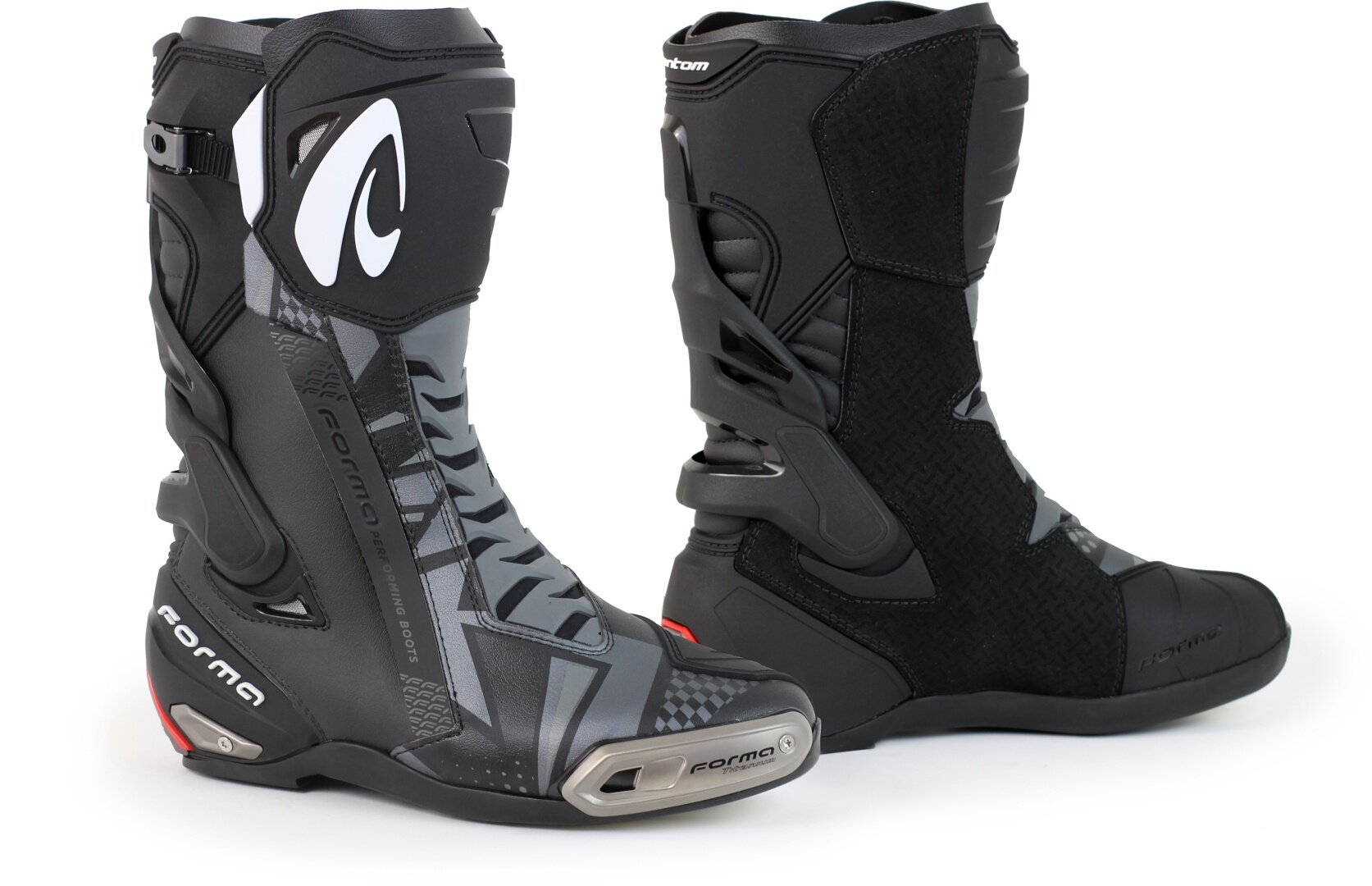 Forma Phantom Motorradstiefel, schwarz, Größe 45 für Männer