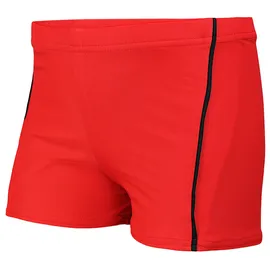 Aquarti Gestreifte Badehose Rot/Schwarz 164
