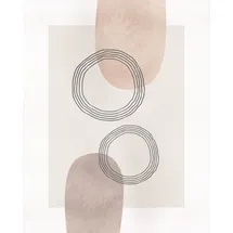 KOMAR Wandbild - Line Art Circles - Größe: 40 x 50 cm - Poster, Kunstdruck, Dekoration, Wohnzimmer, Schlafzimmer