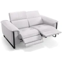 Sofanella 2-Sitzer Leder VIENNA, Relaxsofa, Designsofa, Designer Couch, Italienisches Sofa, 2er Sofa weiß