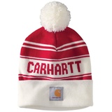 Carhartt Beanie Cuffed Logo Beanie Carhartt-Etikett auf der Vorderseite rot