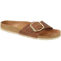 Birkenstock Madrid Big Buckle Nubukleder geölt schmal cognac 42