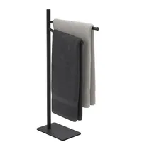 Relaxdays Handtuchständer mit 2 Armen, freistehend, HxBxT: 78x33,5x14cm, Hand-