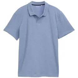 TOM TAILOR Herren Ripp Poloshirt mit Stretch-Anteil, blau, Uni, Gr. XXL