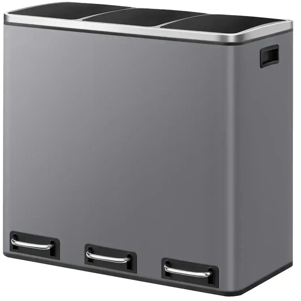 Mülleimer   ¦ grau ¦ Kunststoff,Stahl ¦ Maße (cm): B: 61 H: 55,5