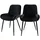 ML-Design Esszimmerstuhl Samt schwarz 2er Set
