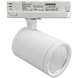 ISOLED 3-PH Schienen-Strahler, 35W, 38°, weiß matt, 4000K, CRI90